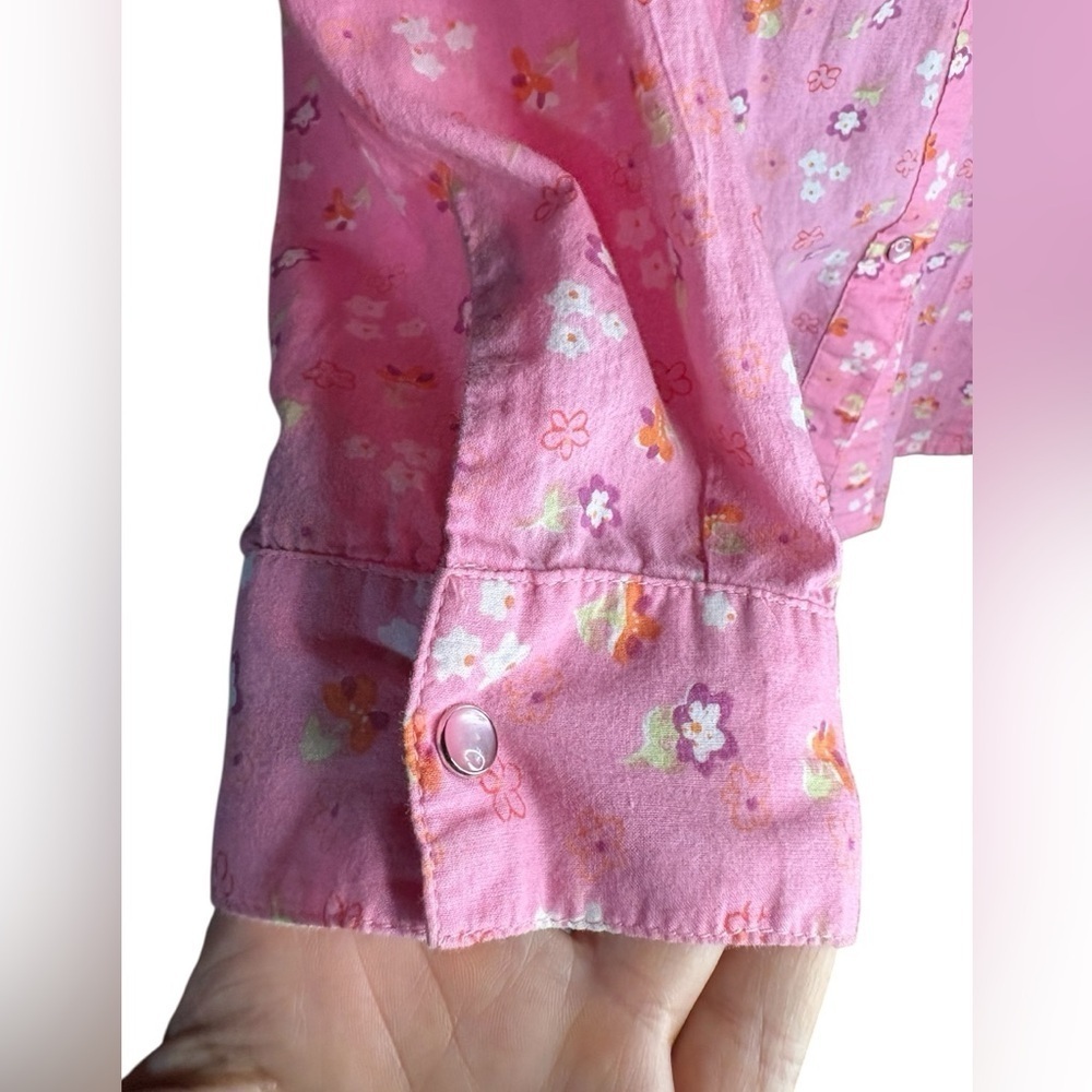 Antilia Femme women’s western 100% cotton floral long sleeve shirt sz M preloved - Picture 2 of 6